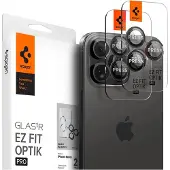 Spigen Optik Pro L-Series Glas.tR EZ Fit verre trempé pour iPhone 14 Pro / Pro Max / 15 Pro / Pro Max / 16 Pro / 16 Pro Max appareil photo - noir