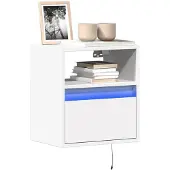 vidaXL Armoire TV murale avec éclairage LED Chêne Sonoma 80x31x45 cm
