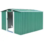 vidaXL Abri de jardin 257x489x181 cm Métal brun