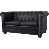 vidaXL Canapé Chesterfield à 3 places cuir synthétique blanc