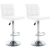 vidaXL Tabouret de bar Crème Similicuir