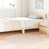 vidaXL Tapis Shaggy antidérapant Crème 120 x 120 cm PP