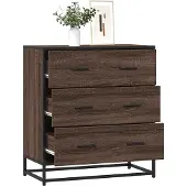 vidaXL Sideboard Noir 68x35x76 cm Bois composite et métal