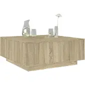 vidaXL Table basse blanche 100x100x40 cm Bois composite