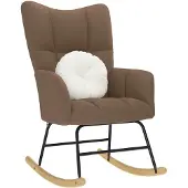 vidaXL Chaise à bascule gris nuage tissu