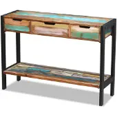 vidaXL Buffet avec 3 tiroirs 110x35x75 cm bois massif mangue