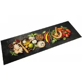 vidaXL Tapis de cuisine lavable impression d'épices 60x180 cm velours