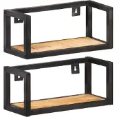 vidaXL Étagères murales 2 pcs 80 cm Bois d'acacia massif