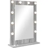 vidaXL Miroir de salle de bain , finition Sonoma gris, 70 x 50 x 18 cm, forme rectangulaire