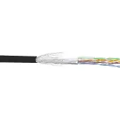 InLine Patchkabel Cat.5e, schwarz, SF/UTP, AWG26, PVC, 100m (72099S)