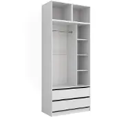 Vicco Armoire Elmo Blanc 50x40cm Lot de 3, Model 61359
