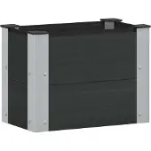 vidaXL Jardinière Surélevée Noir 50 X 30 X 36 Cm Alu.