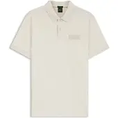 BOSS Paddy Structure 10280616 Green Short Sleeve Polo Blanc 2XL Homme