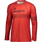 SCOTT Hommes Jersey 450 Angled Light , Rouge Noir, S