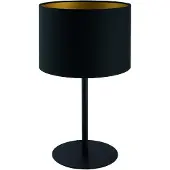 Lyora Lampe de table noire Alice avec de l'or à l'intérieur