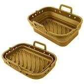 Point-Virgule Moule airfryer pliable en silicone 20x10x9cm Marron
