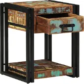 vidaXL Cabinet de chevet avec tiroir Multicolore 40 x 40 x 50 cm