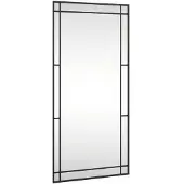 vidaXL Miroir mural noir 50x100 cm rectangulaire fer