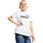 Puma T-Shirt 'ESS No. 1' noir / blanc
