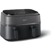 Philips Airfryer 9L Dual Basket, RapidAir, Digital, noir (NA350/03)