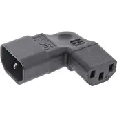 InLine Adaptateur de secteur IEC 60320 C14 / C13, G/D anguleux, 3 broches pour appareils froids