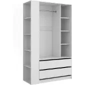 Vicco Armoire Elmo Blanc 50x200cm Lot de 2, Model 61360