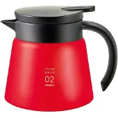 Hario Serveur isotherme V60-02 acier inoxydable 600 ml rouge