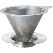 Hario V60-01 Dripper métallique à double maille DMD-01-HSV