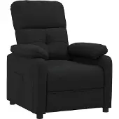 vidaXL Fauteuil relax noir tissu
