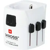 Skross Adaptateur de Voyage PRO Light 7A Prises Universel Blanc
