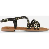 Lazamani Tova Sandalen Plat - Zwart - Maat 36