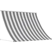 vidaXL Auvent anthracite et blanc 400 x 150 cm