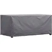 Perel Housse d'extérieur pour table jusqu'à 140 cm, grise, rectangulaire, 145 cm x 105 cm x 75 cm