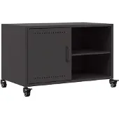 vidaXL Armoire TV noire 68x39x43,5 cm Acier