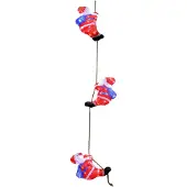 Deuba Figurines lumineuses LED acrylique trio de Père Noël