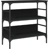 vidaXL Table console noir 75x32x75 cm bois d'ingénierie