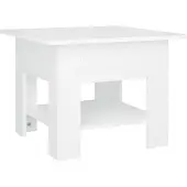 vidaXL Table basse blanche 55x55x42 cm Bois composite