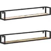 vidaXL Étagères murales 2 pcs 120 cm Bois de récupération massif