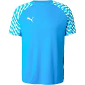 Puma T-Shirt fonctionnel 'TeamLiga26' bleu ciel / blanc