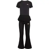 Adidas Set 'SLIM KNITTED TEE LEGGINGS' crème / noir / blanc