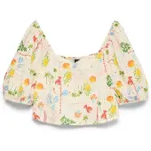 Vero Moda Chemisier 'VMElena' beige clair / bleu clair / citron / vert