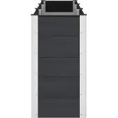 vidaXL Jardinière surélevée noire, 300 x 50 x 91 cm, en WPC et en aluminium