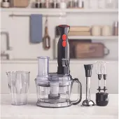 Karaca Robot culinaire Pro-Multimax, noir et argent, 2000W - Robot puissant