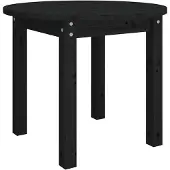 vidaXL Table basse noire Ø 55x45 cm pin massif