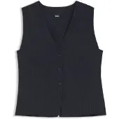 BOSS Gilet Slim en crêpe stretch à rayures tennis