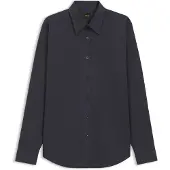 BOSS Chemise Regular en popeline de coton avec logo brodé