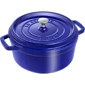 Staub Round 24 Cm Cocotte Bleu