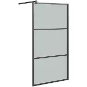 vidaXL Paroi de douche pour douche à l'italienne 100x195 cm verre ESG foncé noir