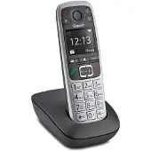 Gigaset Téléphone sans fil DECT E 560 avec identification de l'appelant Noir Argent