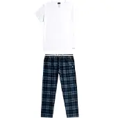 G-Star Pyjama long bleu / bleu foncé / blanc